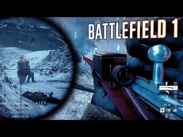 TSARITSYN SNIPER 10 K/D | BATTLEFIELD 1: Exclusive New Map Gameplay [60fps]