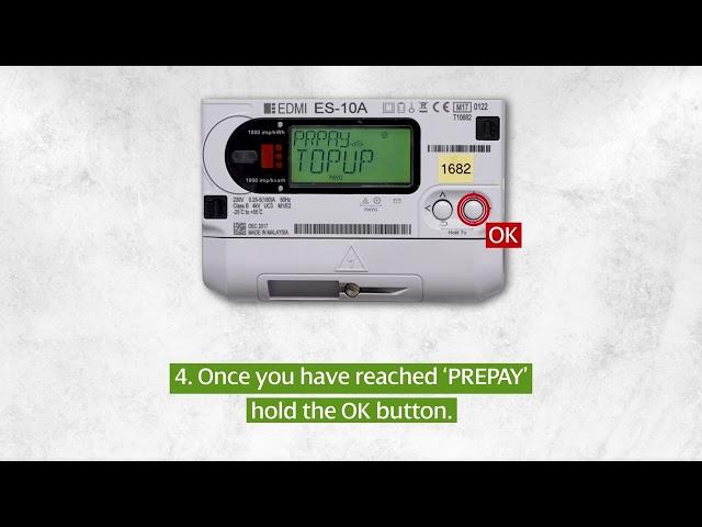 Using your UTRN to top-up the EDMI ES-10A/B (Electric)