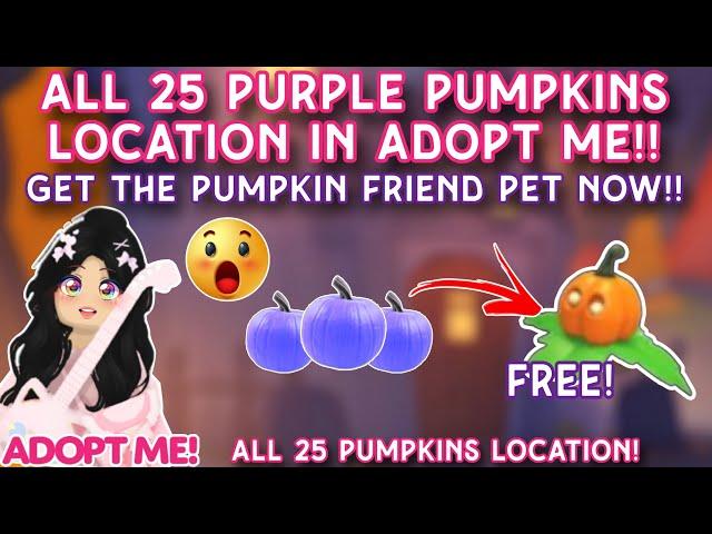 How To Get All 25 PURPLE PUMPKINS IN Adopt Me!! Adopt Me 2024 Halloween Event!  #adoptme