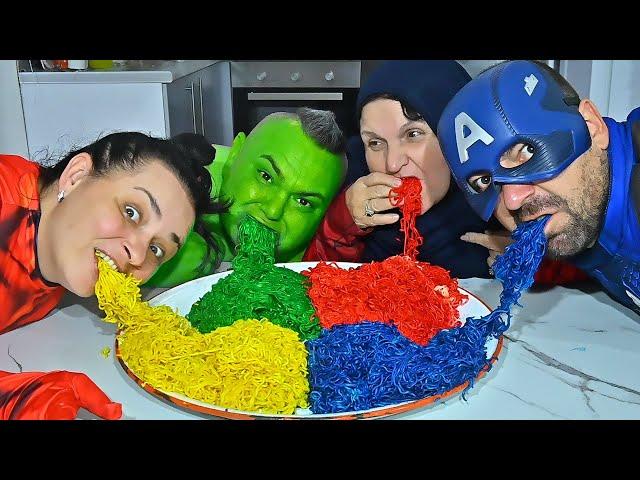 Superhero Noodle Family