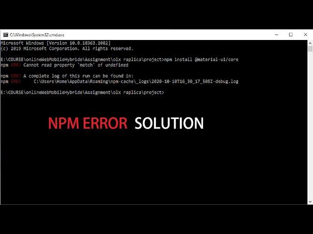 [SOLVED] npm ERR! Unexpected end of Material UI Installation