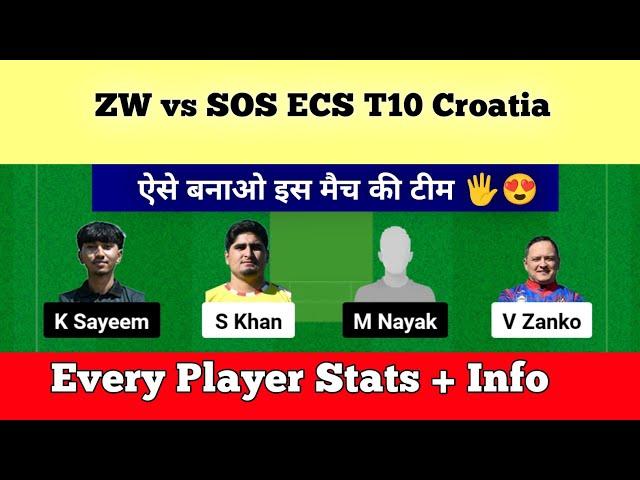 ZW vs SOS Dream11 Prediction | ZW vs SOS Match Prediction | ZW vs SOS Dream11 Team | ZW vs SOS |