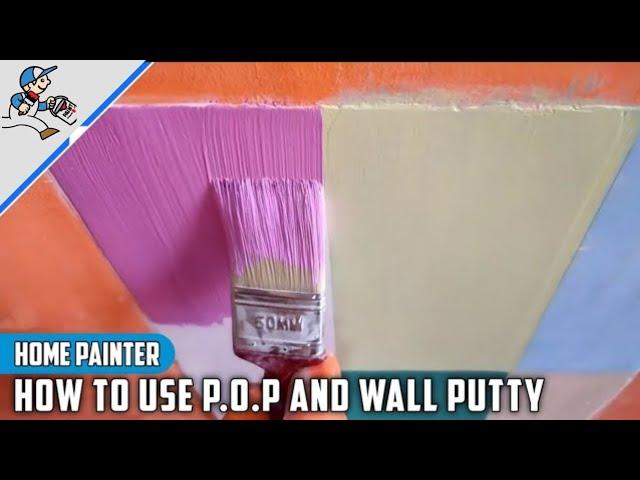 How To Use Wall Putty Plaster Of Paris Chalk Mitti वाल पुट्टी चॉक मिट्टी पी ओ पी का उपयोग कैसे करें