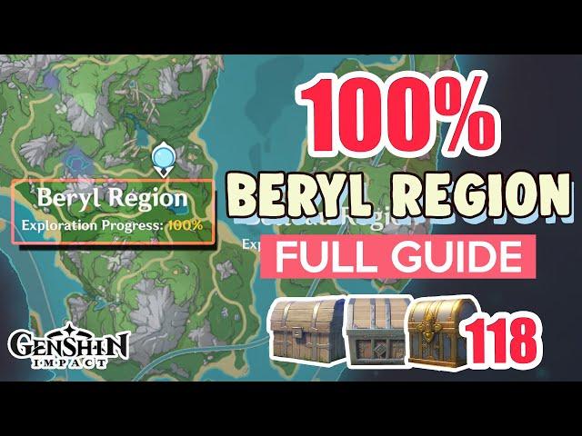 How to: Beryl Region 100% FULL Exploration ⭐ Fontaine ALL CHESTS GUIDE 4.0【 Genshin Impact 】