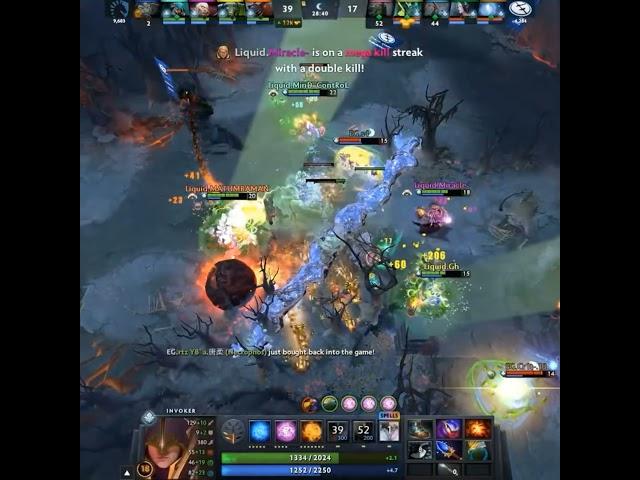 [Dota2] liquid vs EG ti8 Best style invoker by miracle #shorts #dota