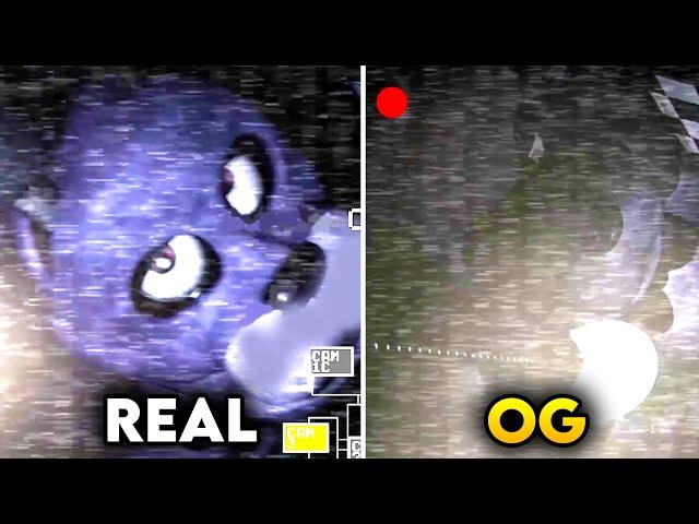 FNAF 1 Vs FNAF IN REAL TIME - Animatronic Events + Jumpscares Comparison