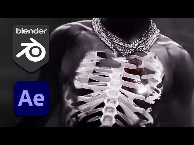 Create this Awesome X-Ray Effect w/ Blender & After Effects | (Yung Bleu - Can't Help Who You Love)