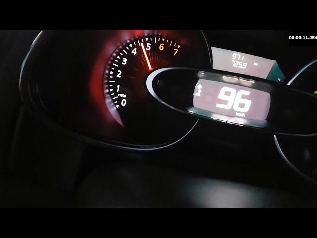 Renault Clio 2018 FL 0.9 Tce 90PS Acceleration 0-100 km/h & 0-120 km/h