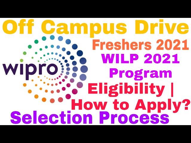 Wipro Off Campus Drive | Wipro Wilp Program 2021 | Hiring for Freshers | How to Apply? |Job at Wipro