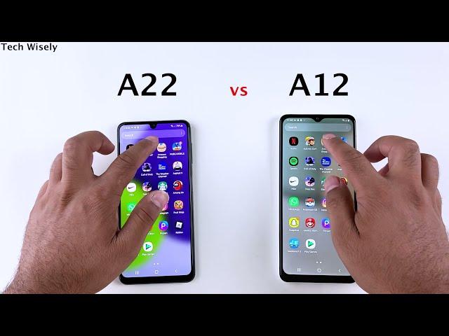 SAMSUNG A22 vs A12 Speed Test