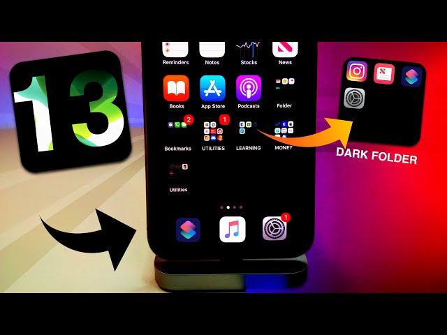 IOS 13 BLACK DOCK + FOLDER GLITCH TO MAKE YOUR HOME SCREEN EPIC! / REMOVE DOCK IOS 13 GLITCH