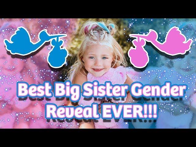 BEST BIG SISTER GENDER REVEAL EVER!!! (BOY OR GIRL?)
