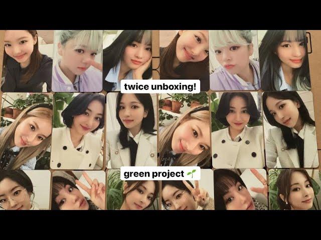 twice unboxing! | green project both sets