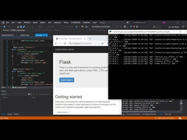 Python Web Application in Visual Studio 2019 | Getting Started