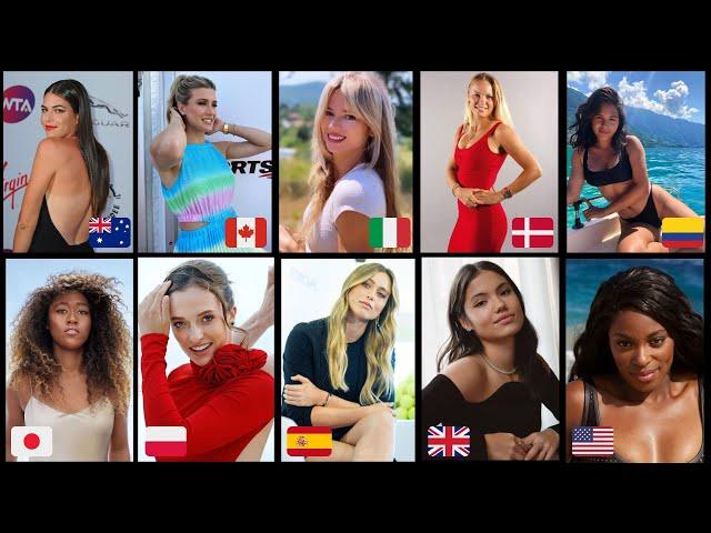 The Most Beautiful Female Tennis Players from Different Countries in the World (2024)