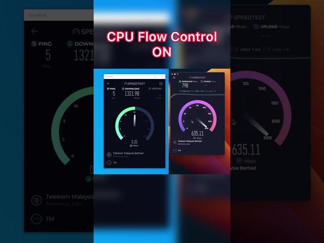 Mikrotik CPU Flow Control ON and OFF Speedtest