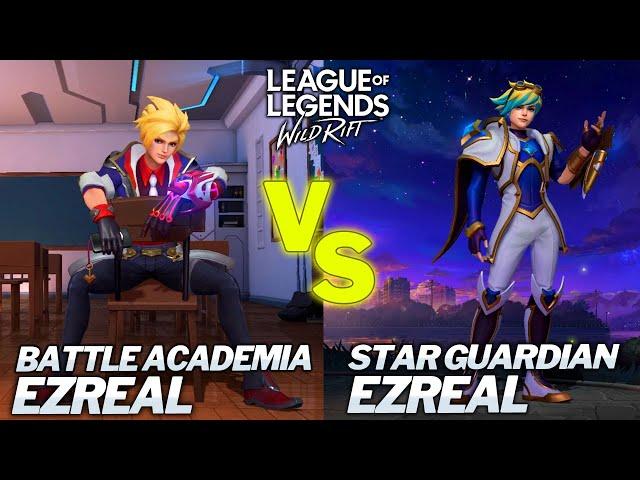 Battle Academia VS Star Guardian Ezreal ( Skins Comparison ) - Wild Rift