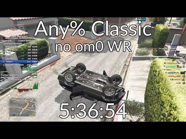 GTA 5 Any% Classic No om0 Speedrun in 5:36:54 (World Record)