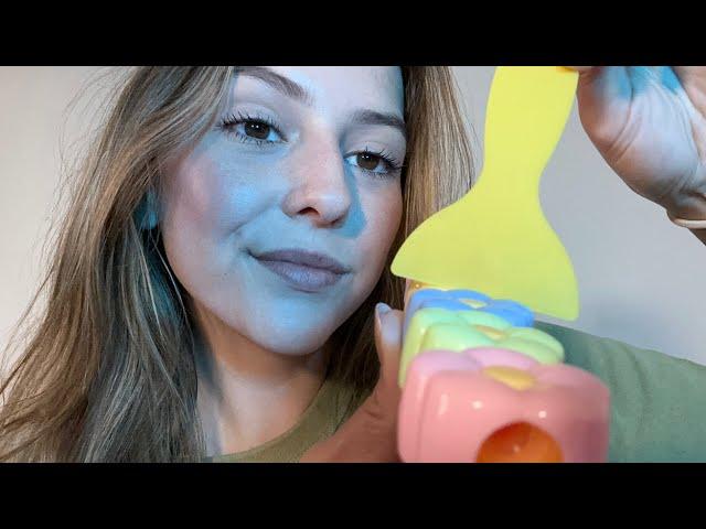 ASMR Build Up Tapping w That Yellow Thing  (camera tapping, anticipatory, ruler trigger)