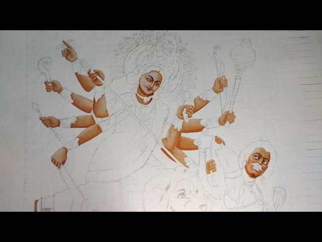 Durga maa ki painting start