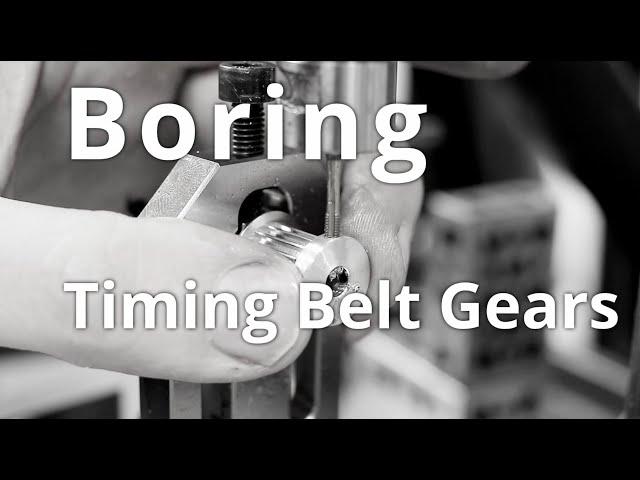 Boring timing belt gears