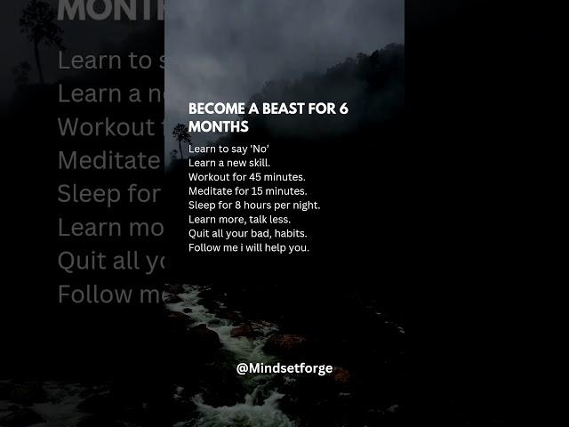 Become a beast for 6 months.. #mindset #forge