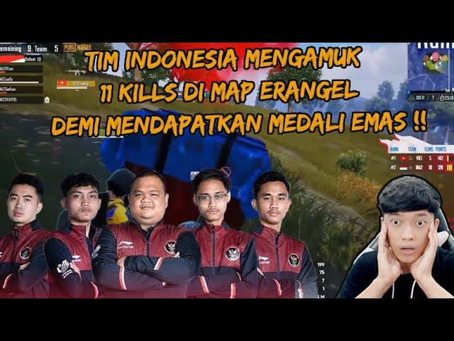 MENEGANGKAN !! MOMEN TIM INDONESIA MENGAMUK DI ERANGEL UNTUK MENDAPATKAN MEDALI EMAS - PUBG MOBILE