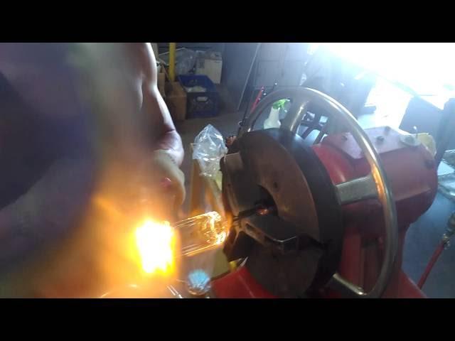 How it's Made : 50x9mm Thick Stemline Slammer Glassblowing Demo