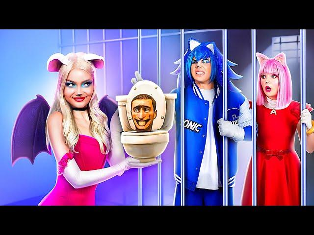 Skibidi Toilet is Missing! Super Sonic the Hedgehog in Real Life! Amy Rose vs Eggman and Rouge!