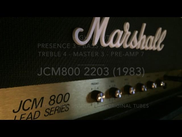 Marshall JCM800 1983 MKII Master Model 100w Lead 2203 Unmodified