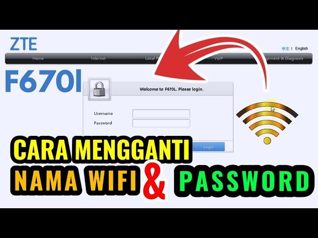 ZTE F670l - How to Change Wifi Name and Wifi Password