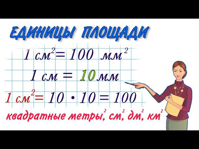 КВАДРАТНЫЕ МЕТРЫ ,  САНТИМЕТРЫ, ДЕЦИМЕТРЫ, КМ. ЕДИНИЦЫ ПЛОЩАДИ /  КАК ЛЕГКО И БЫСТРО ПЕРЕВОДИТЬ