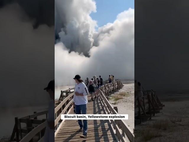  BREAKING  GEYSER EXPLOSION!! Biscuit Basin  Yellowstone National Park  #yellowstone #geyser