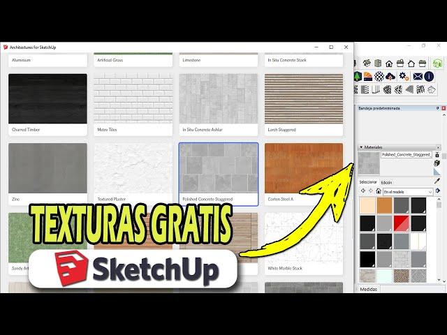 TEXTURAS GRATIS PARA SKETCHUP | IMPORTA TEXTURAS PARA TUS MODELOS SIN SALIR DE SKETCHUP | GRATIS