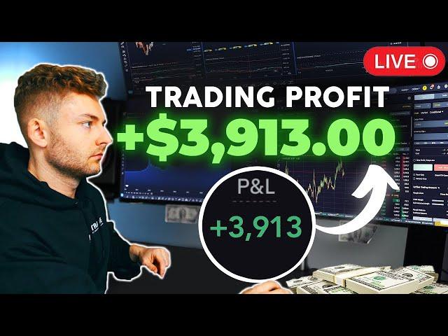 LIVE TRADING CRYPTO - How To Make $3,913 In A Day (100x Strategy 2024)