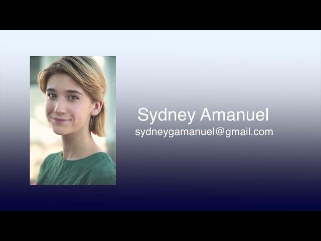 Sydney Amanuel Audio Reel 2018