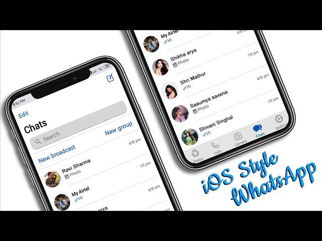 How to get iOS style (Iphone) WhatsApp on android