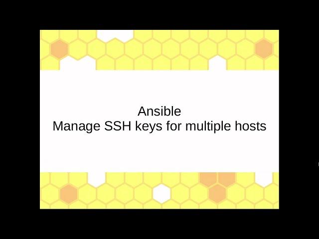 Configure multiple SSH keys for multiple hosts with Ansible