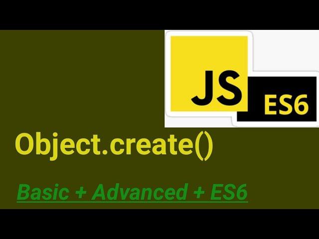 Object.create() | Object Create | #52 | JavaScript Hindi