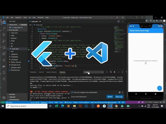 How to install Flutter in VsCode and run Android Emulator [Full Stack 2020]