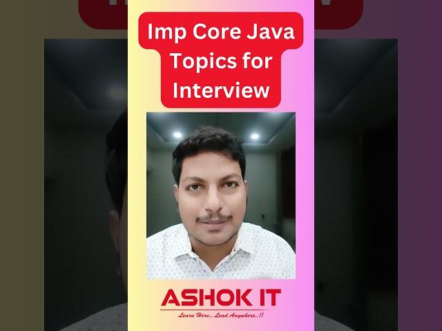 Core Java Important Topics For Interview