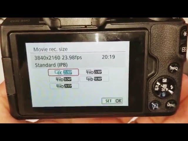 Canon M50: How to Change Video Resolution- Missing 4k?