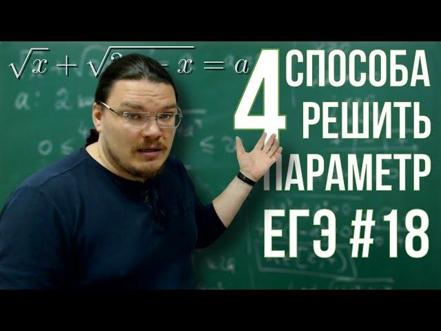  Новые четыре способа решить параметр | ЕГЭ. Задание 18. Математика. Профиль | Борис Трушин