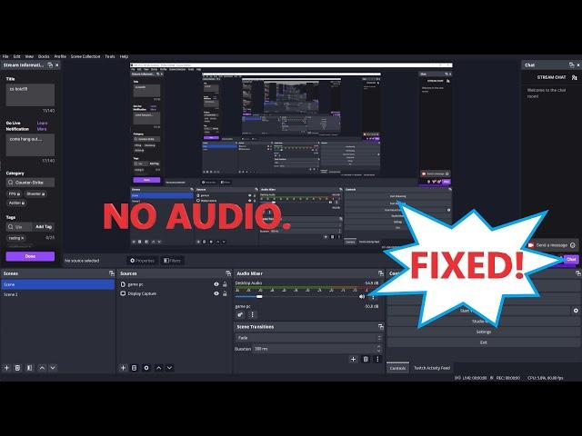 HOW TO FIX NO AUDIO FROM CAPTURE CARD!