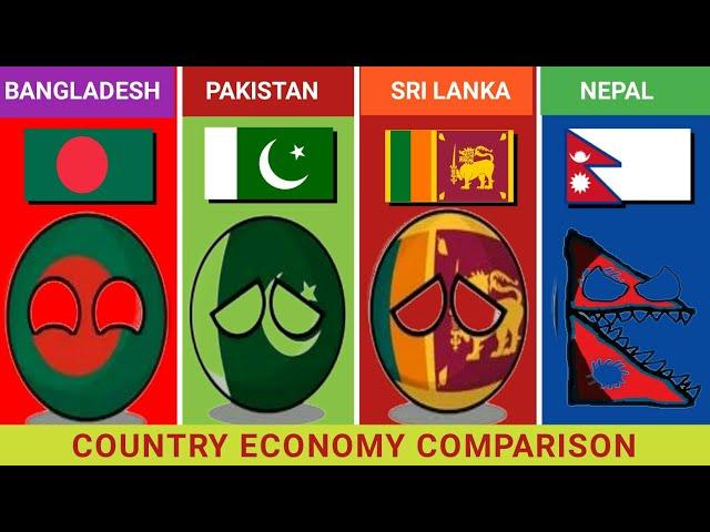 Bangladesh vs Pakistan vs Nepal  vs Sri lanka Country Economy Comparison