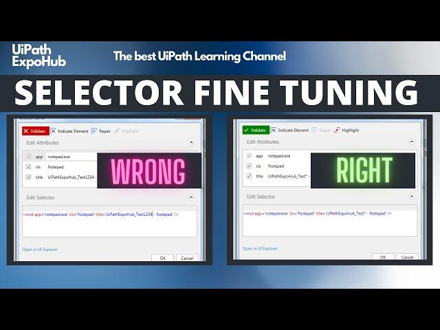 UiPath How to Fine Tune Selectors