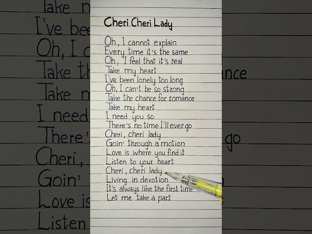 modern talking cheri cheri lady lyrics