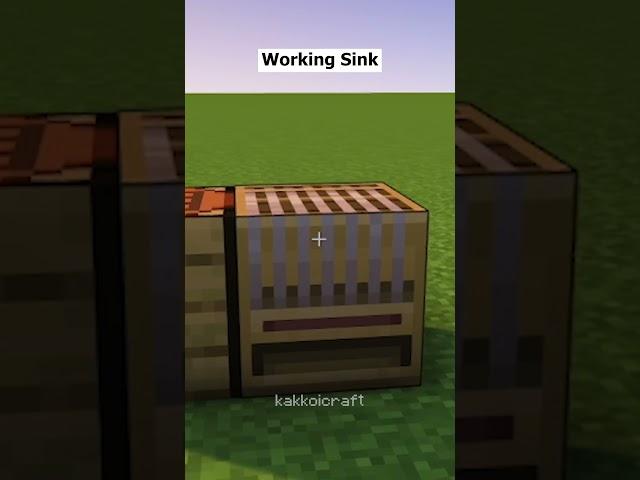 Working Sink  #shorts  #minecraft