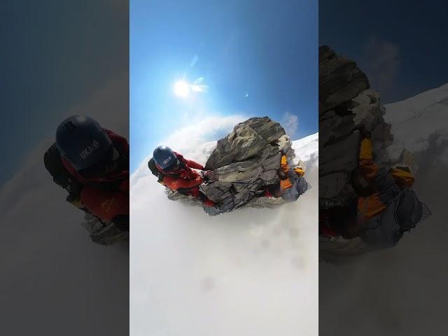 Climbing above the clouds in the Himalaya mountains #shorts #everest #viral #amadablam #mountains