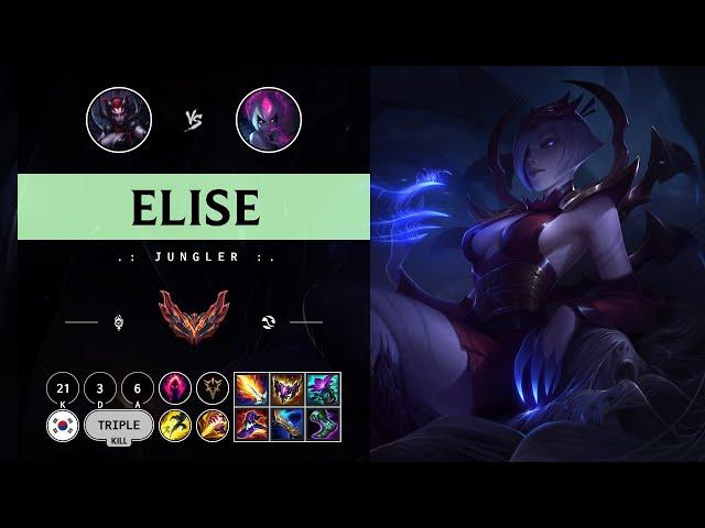 Elise Jungle vs Evelynn - KR Grandmaster Patch 14.9